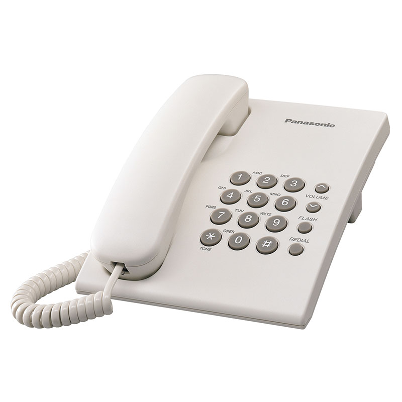 Teléfono Alámbrico Kx-ts500mew Compacto Panasonic Blanco