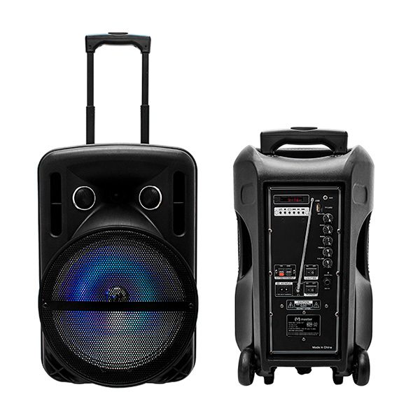 Master Bafle amplificado "Todo en 1", Bluetooth, Lector USB hasta de 16 GB, cuenta con micrófono inalambrico es ideal para espacios abiertos 
