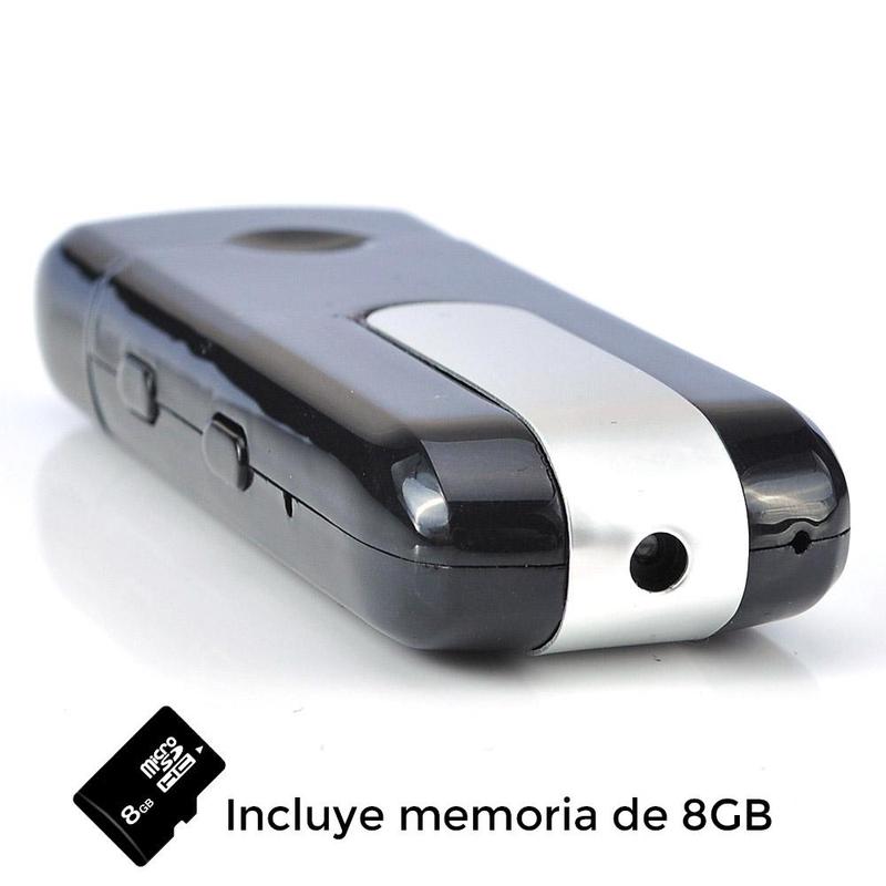 Redlemon Cámara Oculta en forma de Memoria USB con Ranura MicroSD. Cámara Espía Memory Stick. Incluye memoria de 8 GB