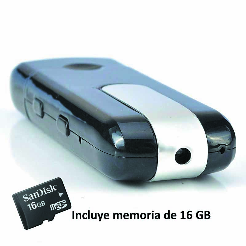 Redlemon Cámara Oculta en forma de Memoria USB con Ranura MicroSD. Cámara Espía Memory Stick. Incluye memoria de 16 GB