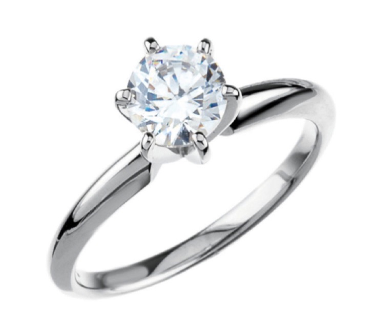 Anillo Svetlana Petrov® de Oro de 14k con Diamante natural redondo de 40 pts