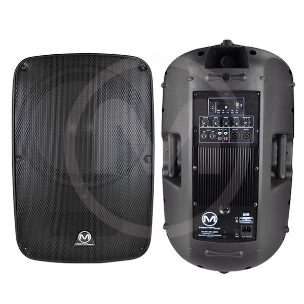 Master- sistema de audio profesional con 2 bocinas incluidas, 1 de 15 pulgadas y otra de 8 pulgadas y con una potencia de 6000 watts 