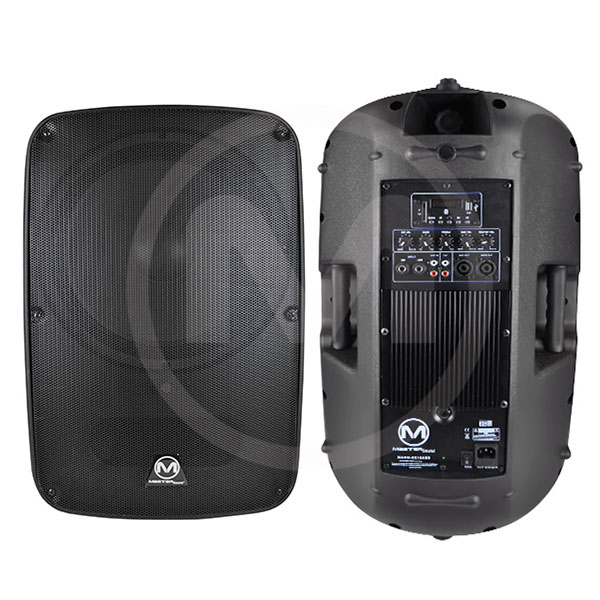 Master- sistema de audio profesional con 2 bocinas incluidas, 1 de 15 pulgadas y otra de 8 pulgadas y con una potencia de 6000 watts