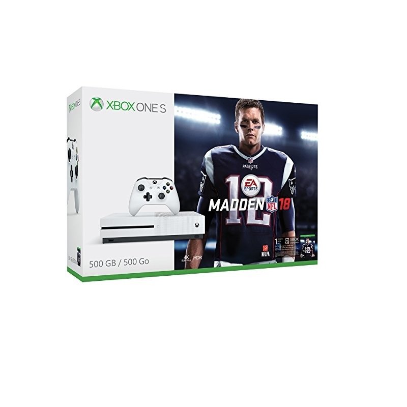 Consola XBOX ONE S 500GB NFL Madden 18 UHD 4K 1 Control - Blanco