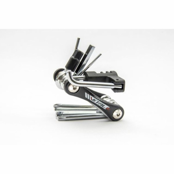Multi Herramientas 11 en 1 Vital 404116 con corta cadena negro/cromo