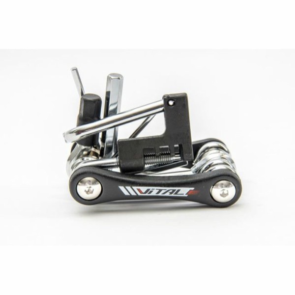 Multi Herramientas 11 en 1 Vital 404116 con corta cadena negro/cromo