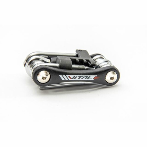 Multi Herramientas 11 en 1 Vital 404116 con corta cadena negro/cromo