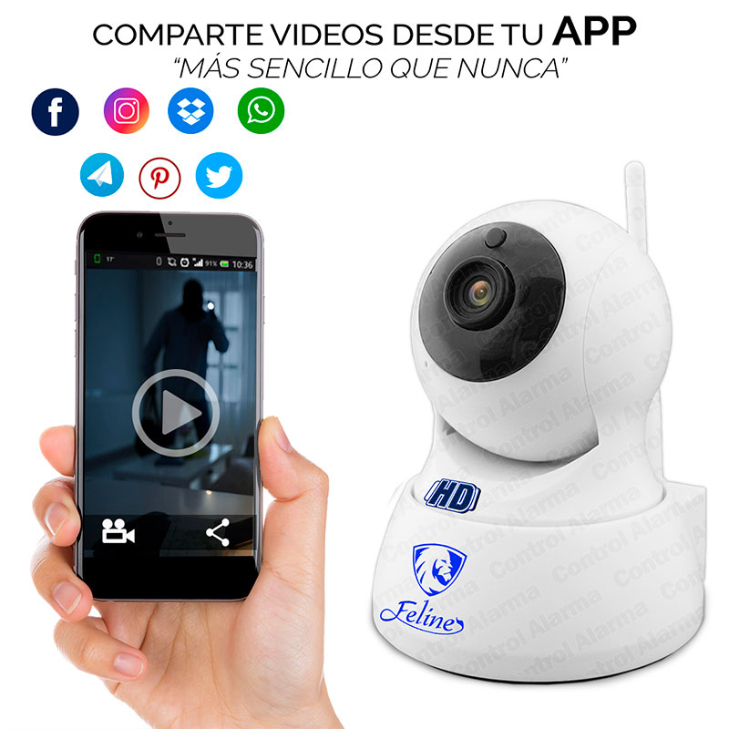 Camaras Ip Robot Seguridad Wifi Vigilancia Hd Dvr 128 Gb Color Blanco