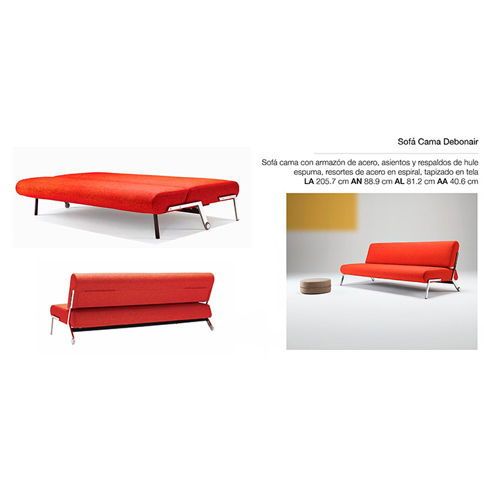 Sofacama Debonair Innovation Orange by Miirza