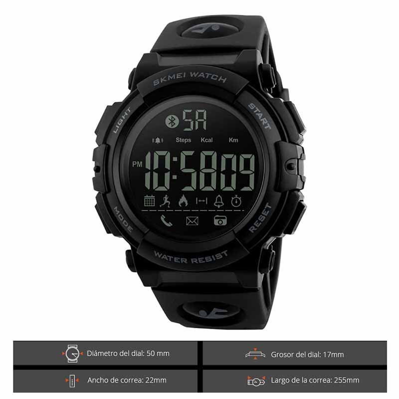 Redlemon Smartwatch Skmei Deportivo con Pantalla Digital, con Funciones de Salud, Modelo 1301