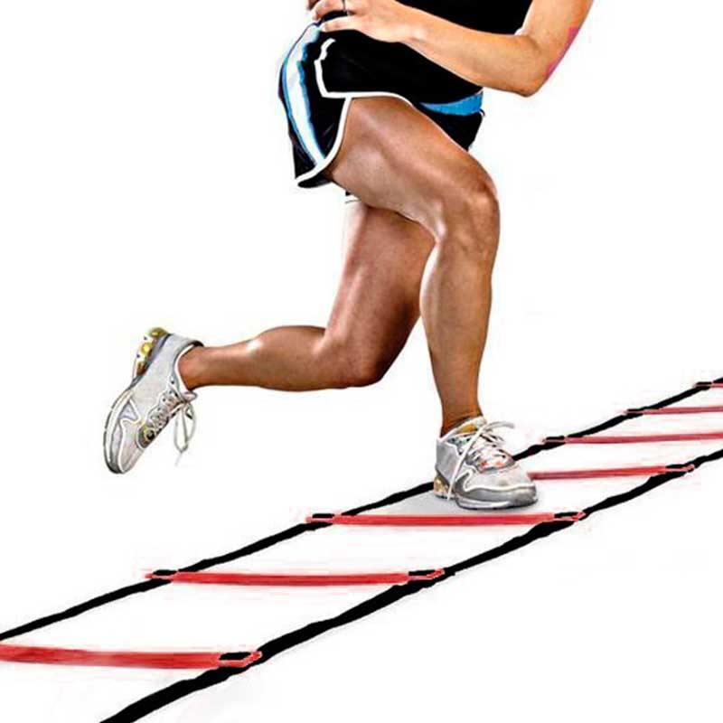 Escalera De Entrenamiento Deportivo Y Velocidad Conectable - Rojo