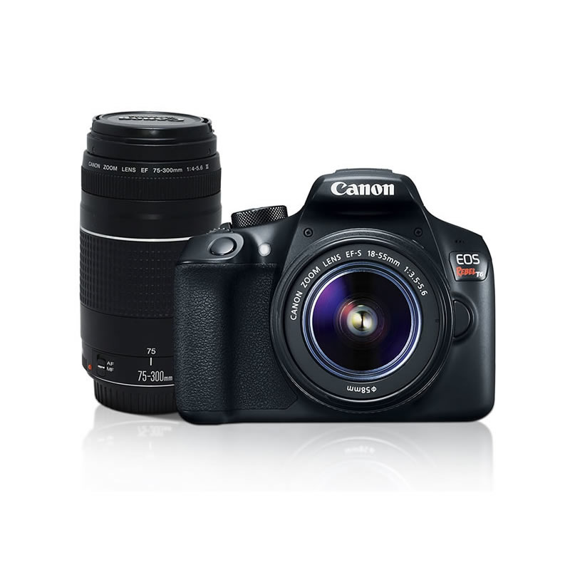 Cámara Dslr Canon Eos Rebel T6 Con 2 Lentes 18 55 y 75 300 Wifi Nfc Gratis Maleta Y Memoria