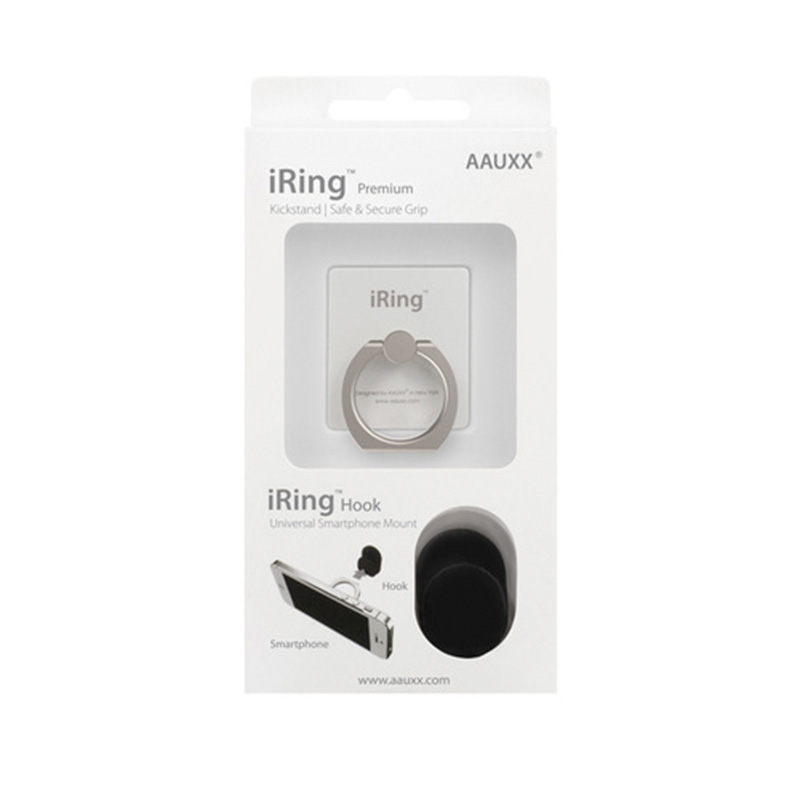 iRing Soporte para Celular Premium Blanco + base Hook para situar