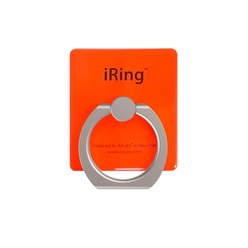 iRing Soporte para Celular Premium Naranja + base Hook para situar
