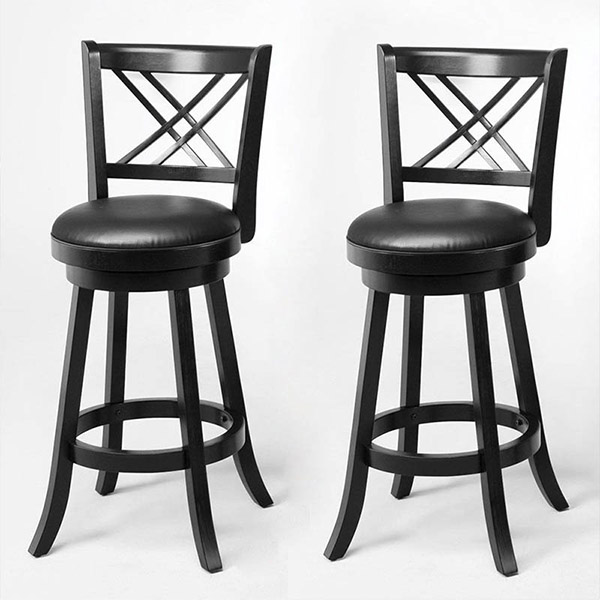 Set De 2 Banco Para Bar, Negro- Coaster 101960