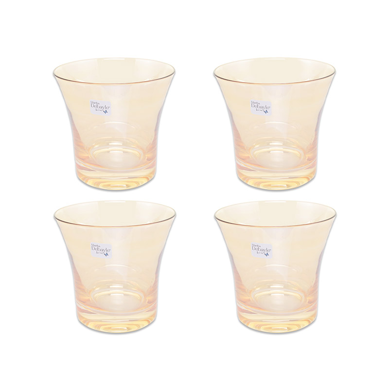 MD,JUEGO DE 4 VASOS OF AMBAR