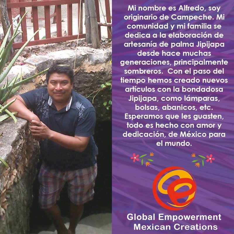 Lámparita Jipijapa Artesanal Marrón Líneas