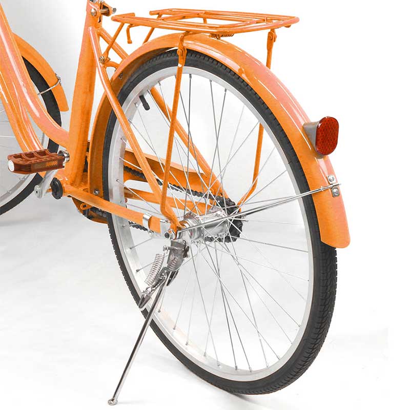 Bicicleta Retro Vintage Altera Rodada 24 Con Canastilla - Naranja