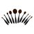 Set 10 Brochas Oval MAKE-UP FOR YOU Maquillaje Profesional Extra Suave - Negro