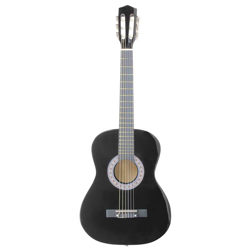 Guitarra Acustica Con Maletin Y Accesorios De Regalo - Negro