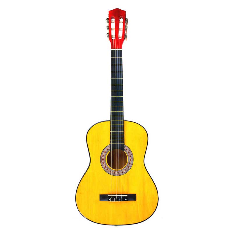 Guitarra Acustica Con Maletin Y Accesorios De Regalo - Amarillo