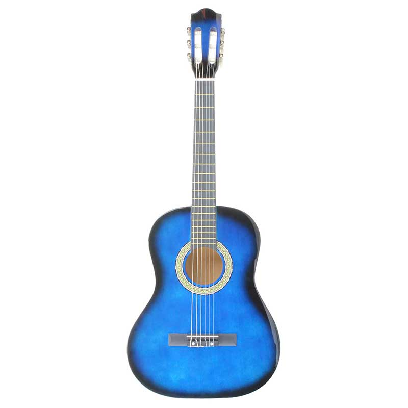 Guitarra Acustica Con Maletin Y Accesorios De Regalo - Azul