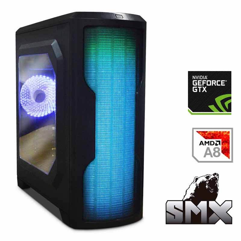 PC Gamer SMX GeForce GTX 1050 AMD A8 QuadCore 1TB 8GB DDR4