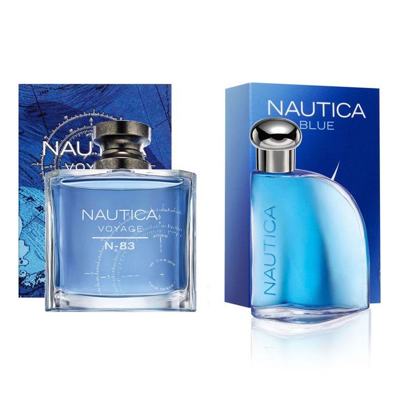  Paquete Perfumes Nautica Voyage N-83 y Nautica Blue 100ml para Caballero