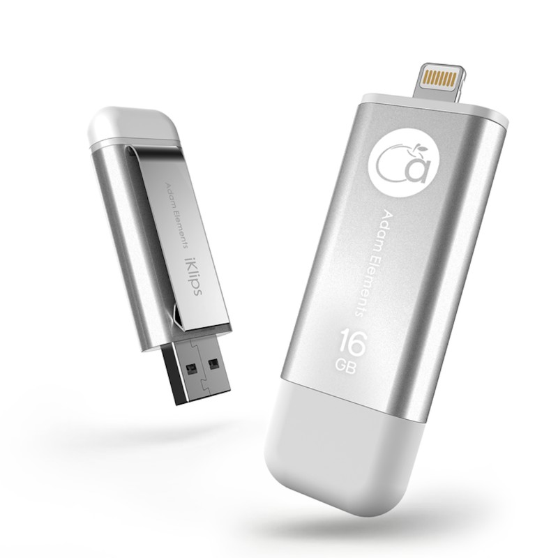 Memoria   Adam Elements iKlips para  dispositivos iOS con puerto Lightning  16GB plata