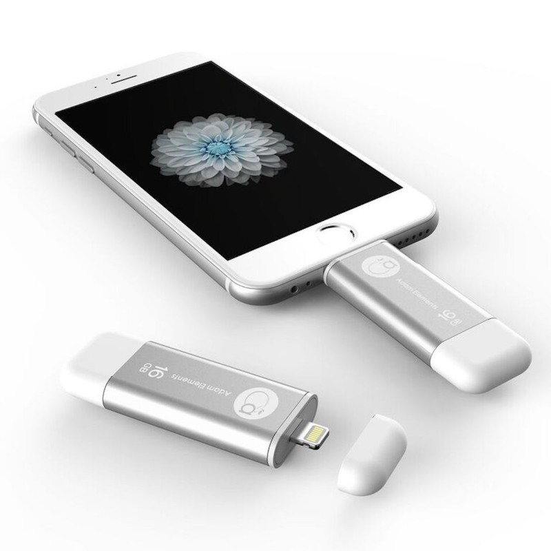 Memoria   Adam Elements iKlips para  dispositivos iOS con puerto Lightning  16GB plata