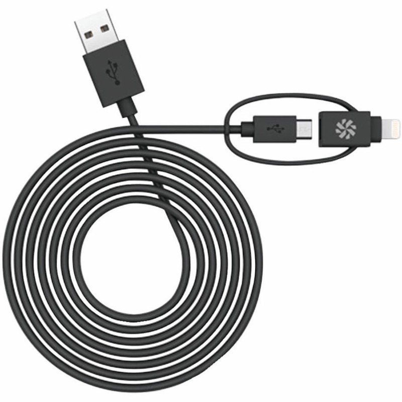 Cable Kanex Micro-USB con Lightning Adapter ChargeSync Cable - 4 ft/1.2 m negro