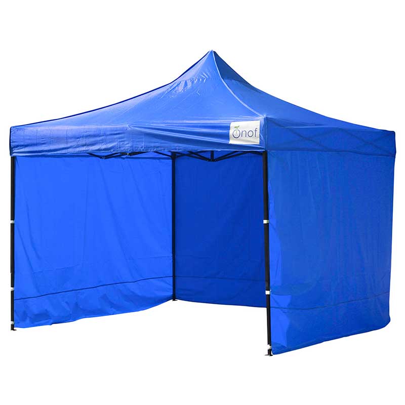 Toldo Plegable Carpa 3 X 3 Mts Mas Pared Acero Lona Impermeable - Azul