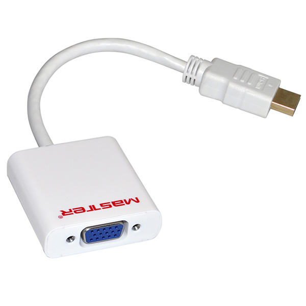 Master- Convertidor De Señal De Hdmi A Vga, Envía Señal Hdmi A Equipos Con Entrada Vga Con Ajuste De Alta Resolución