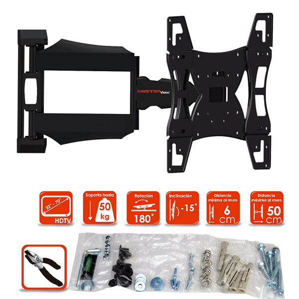 Soporte Con Brazo Para Pantalla Resiste Hasta 50 Kgs Master HO-ARMLUX   