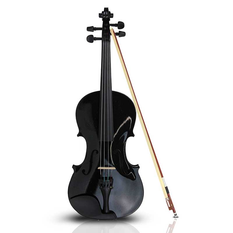 Violin 4/4 Acustico Profesional Madera Estuche Y Accesorios - Negro