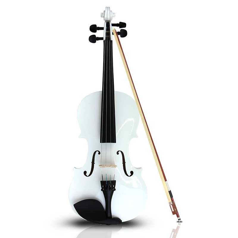 Violin 4/4 Acustico Profesional Madera Estuche Y Accesorios - Blanco