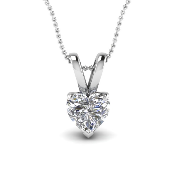 Colgante Svetlana Petrov® de Oro de 14k con brillante sintético Corazón de 100 pts