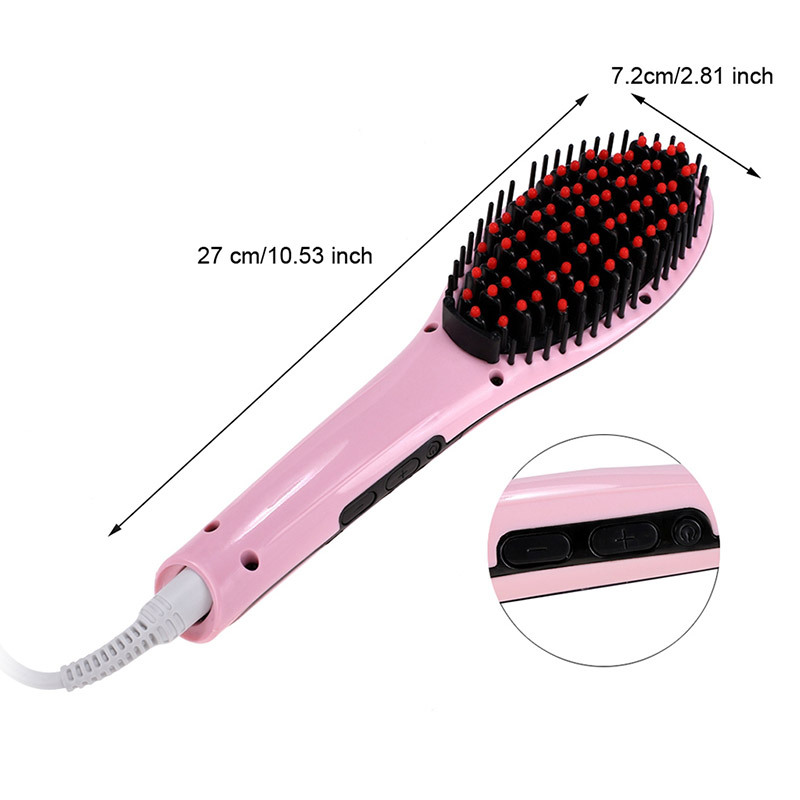 Cepillo Alaciador Fast Hair Hqt-906 Rosa