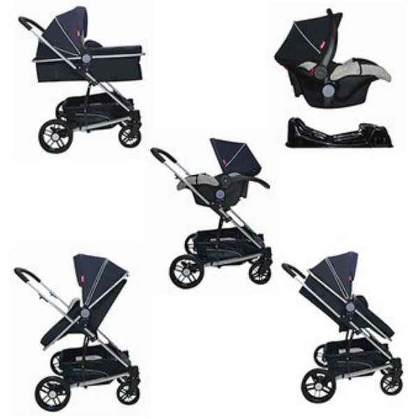 CARRIOLA Y AUTO-ASIENTO D'BEBE TRAVEL SYSTEM CROWN NEGRO END15**.