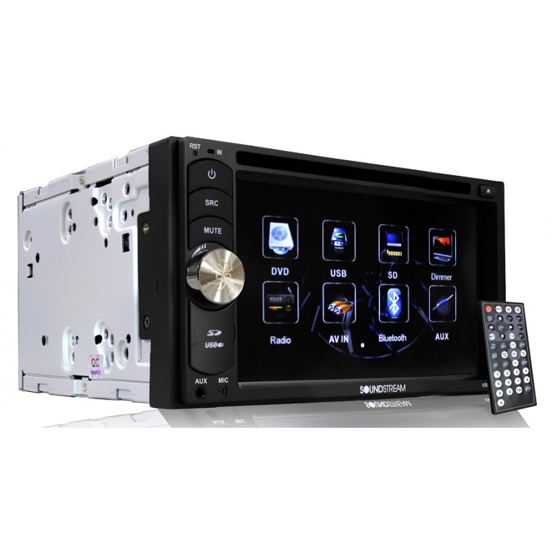 AUTOESTEREO 2 DIN PANTALLA SOUNDSTREAM VR-652B DVD USB BLUETOOTH