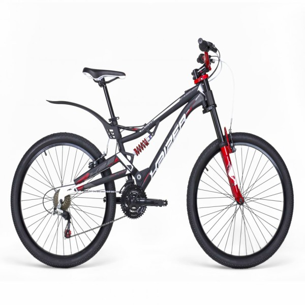 Bicicleta DH KAIZER R26 Negro Mate/Rojo