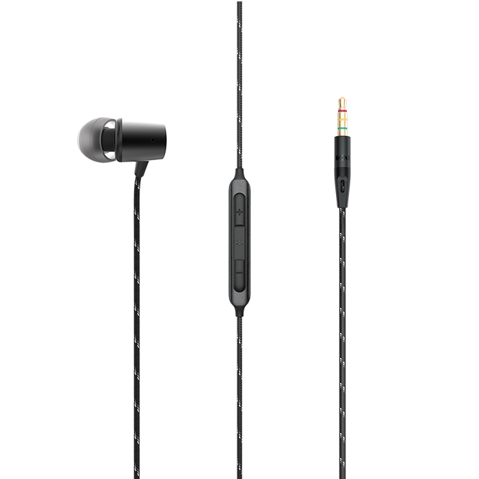 Audífonos con Micrófono Integrado, Control y Cable Tranzado Negro - Marley - Uplift 2