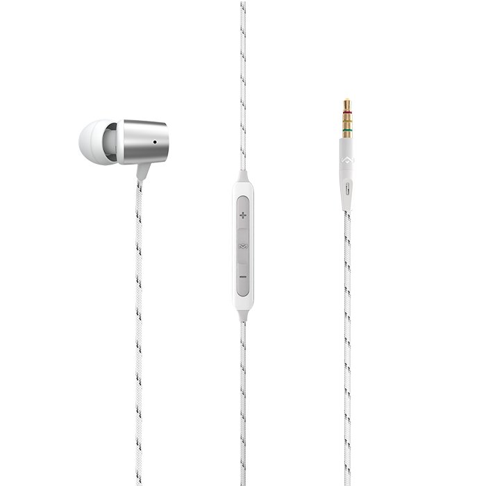 Audífonos con Micrófono Integrado, Control y Cable Tranzado Blanco - Marley - Uplift 2