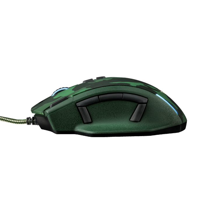 Mouse Para Videojuegos PC Verde Camuflaje Modelo GXT 155C Marca TRUST