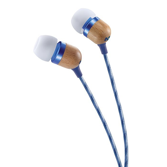 Audífonos con Micrófono integrado de Cable Trenzado Azul - Marley - Smile Jamaica