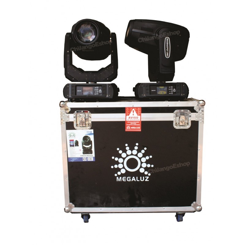 CASE 2 CABEZAS ROBOTICAS BEAM 10R HIBRIDAS 