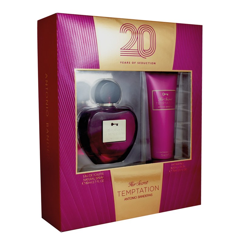Set Her Secret Temptation 2Pzs 80 Ml Edt Spray + Body Lotion 75 Ml De Antonio Banderas De Dama