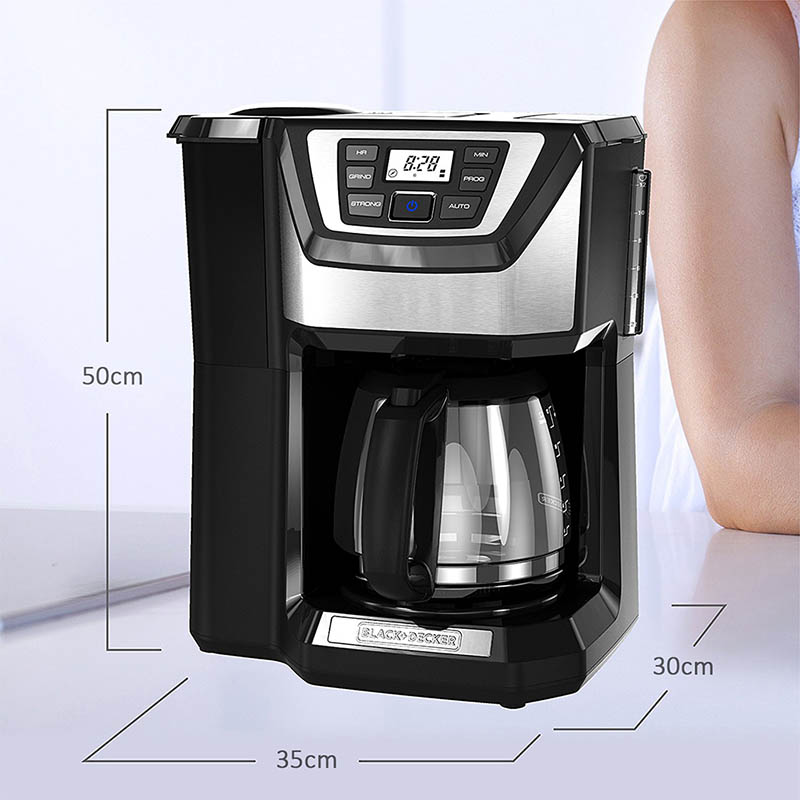 Cafetera Black & Decker Programable Con Molino 12 Tazas