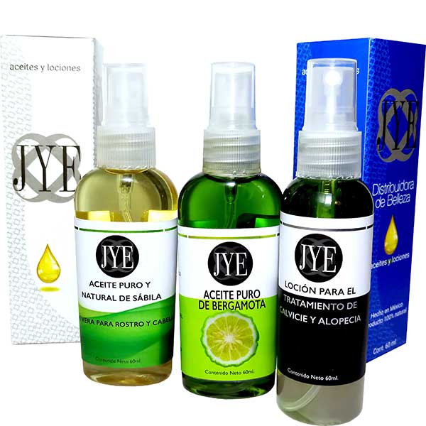Kit Rapunzel JYE - Aceites Para El Crecimiento Del Cabello - Sábila, Bergamota Y Loción Para El Tratamiento De Calvicie