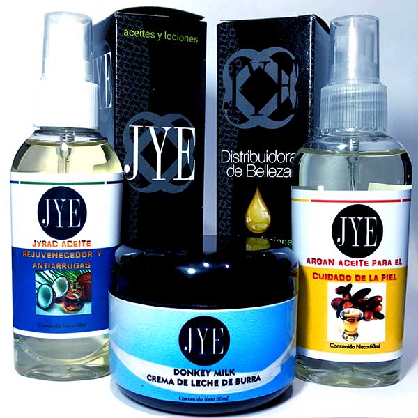 Kit Spa En Casa Incluye 1 Aceite De Argan, 1 Aceite De Coco Y 1 Crema De Leche De Burra Jye
